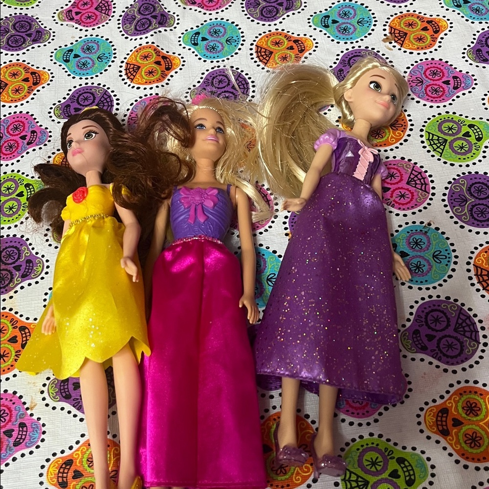 Barbie Doll set of 3 Disney Princesses